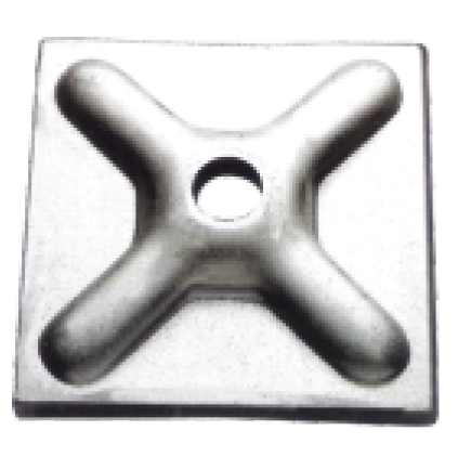 Scaffolding base plate for stable ground support