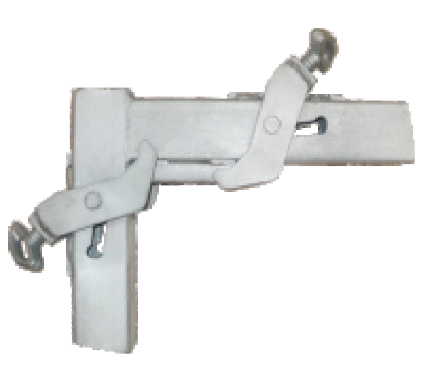 Scaffolding ledger end with wedge lock system