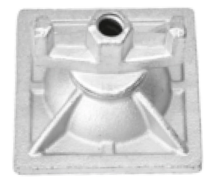 Square scaffolding anchor nut for formwork systems